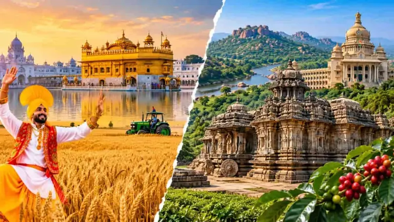 Punjab vs Karnataka: Area, population, geography, agriculture and key ...
