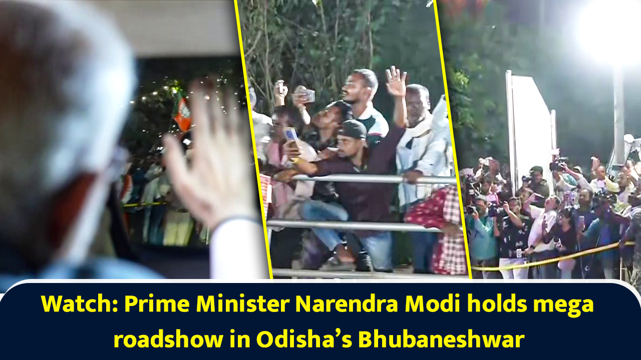 Watch: Prime Minister Narendra Modi holds mega roadshow in Odisha’s ...