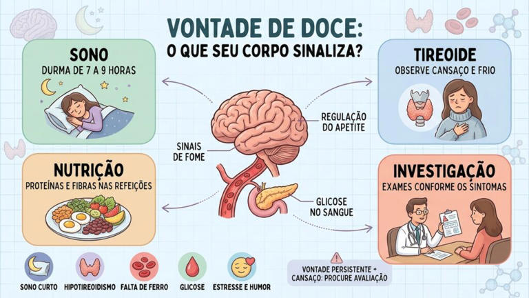 Que doenças podem ser indicadas pelo desejo excessivo por doces?