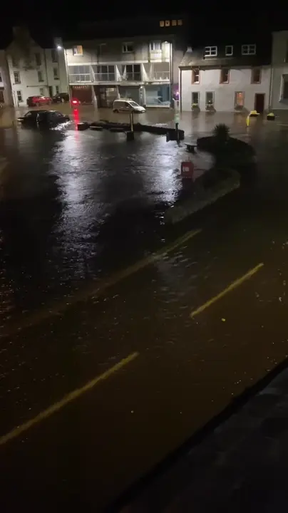 Flooding in Tarbert as Storm Boleo hits