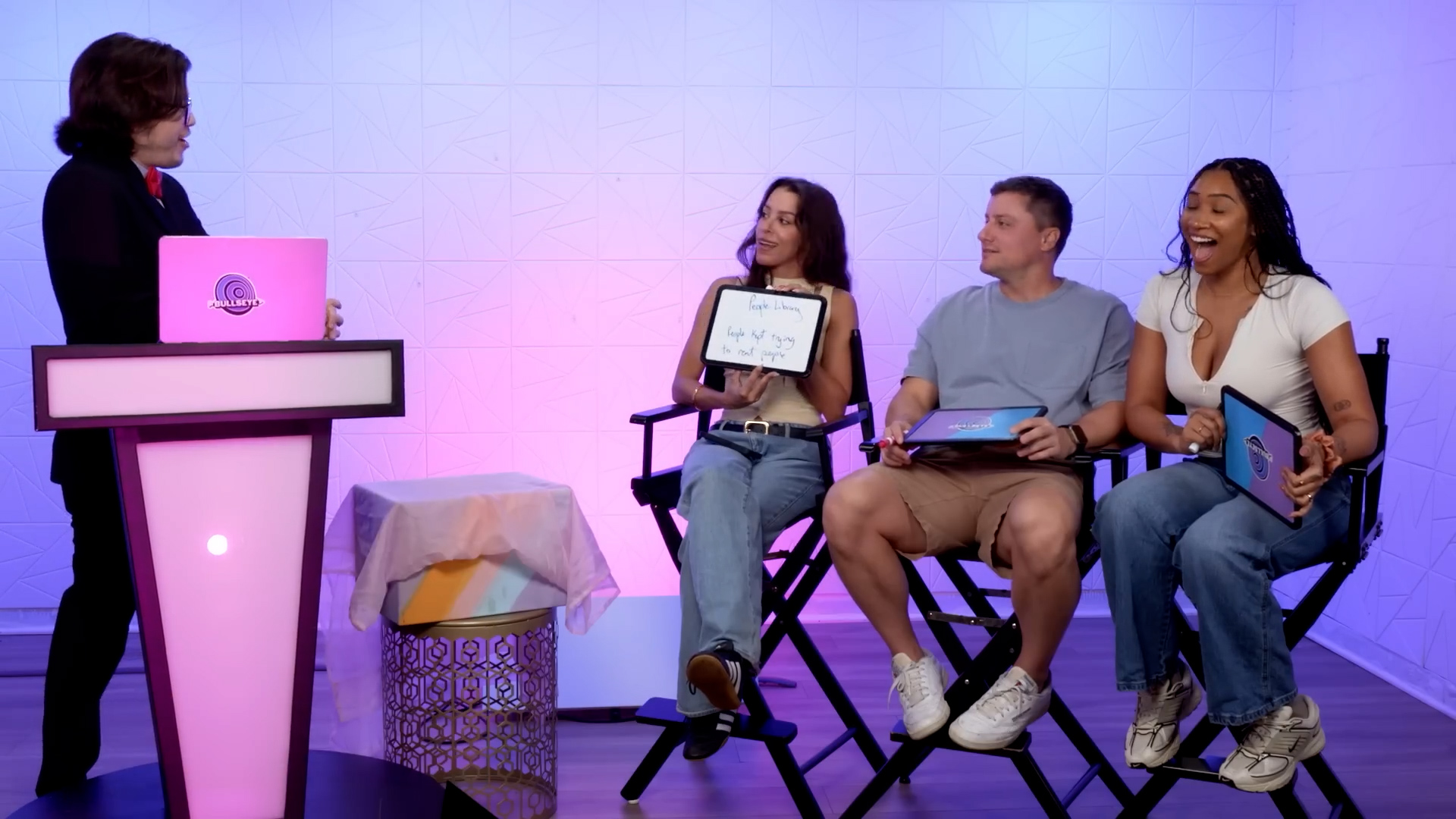 Contestants try to survive a quiz packed with trick questions