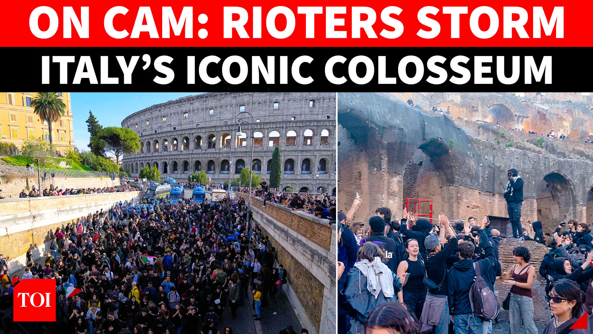 Meloni resign!: Italy erupts as protesters storm Rome's Colosseum ...