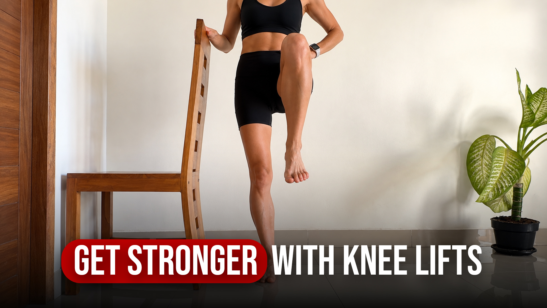 Knee lift exercises give active seniors a powerful full body workout