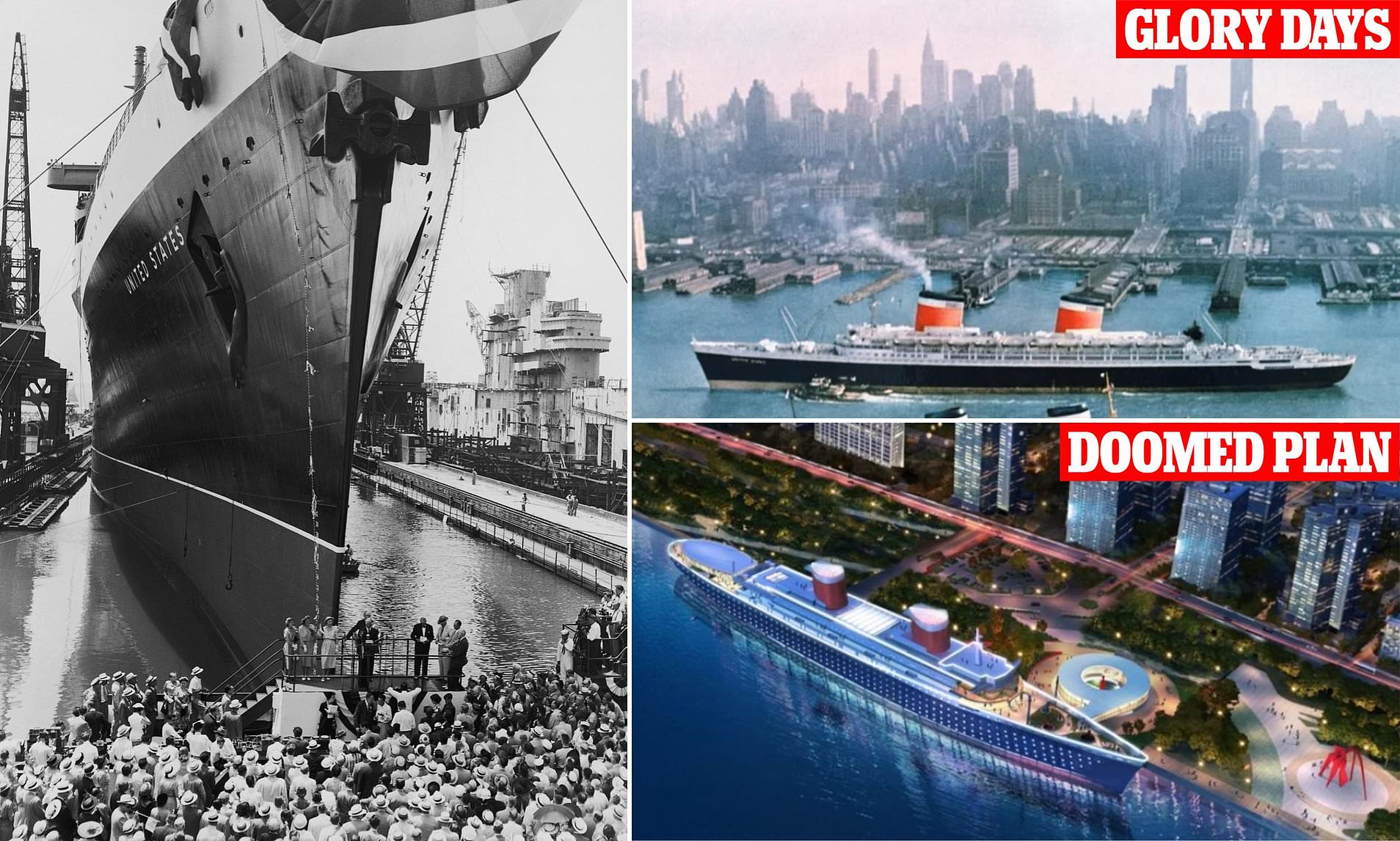 Cancer fears fuel outrage as it's revealed that iconic SS United States will be sunk off Florida