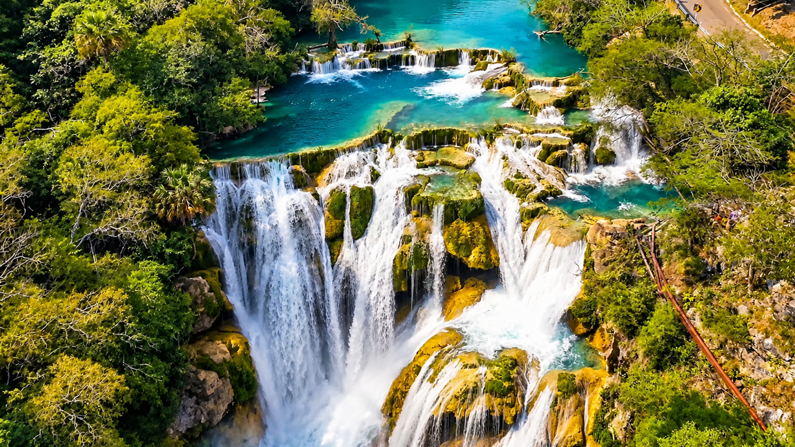 The incredible beauty of cascading waterfalls and crystal clear ...