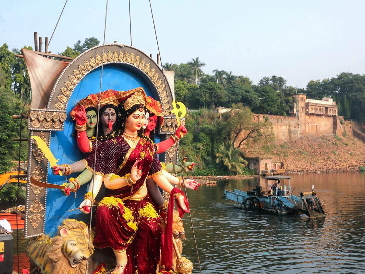 Protest after egg thrown near Durga idol immersion procession in Hyderabad