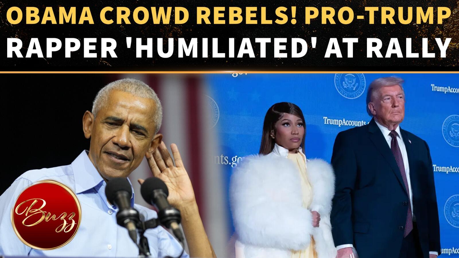 Obama crowd cuts short Nicki Minaj's song, pro-Trump rapper booed on ...
