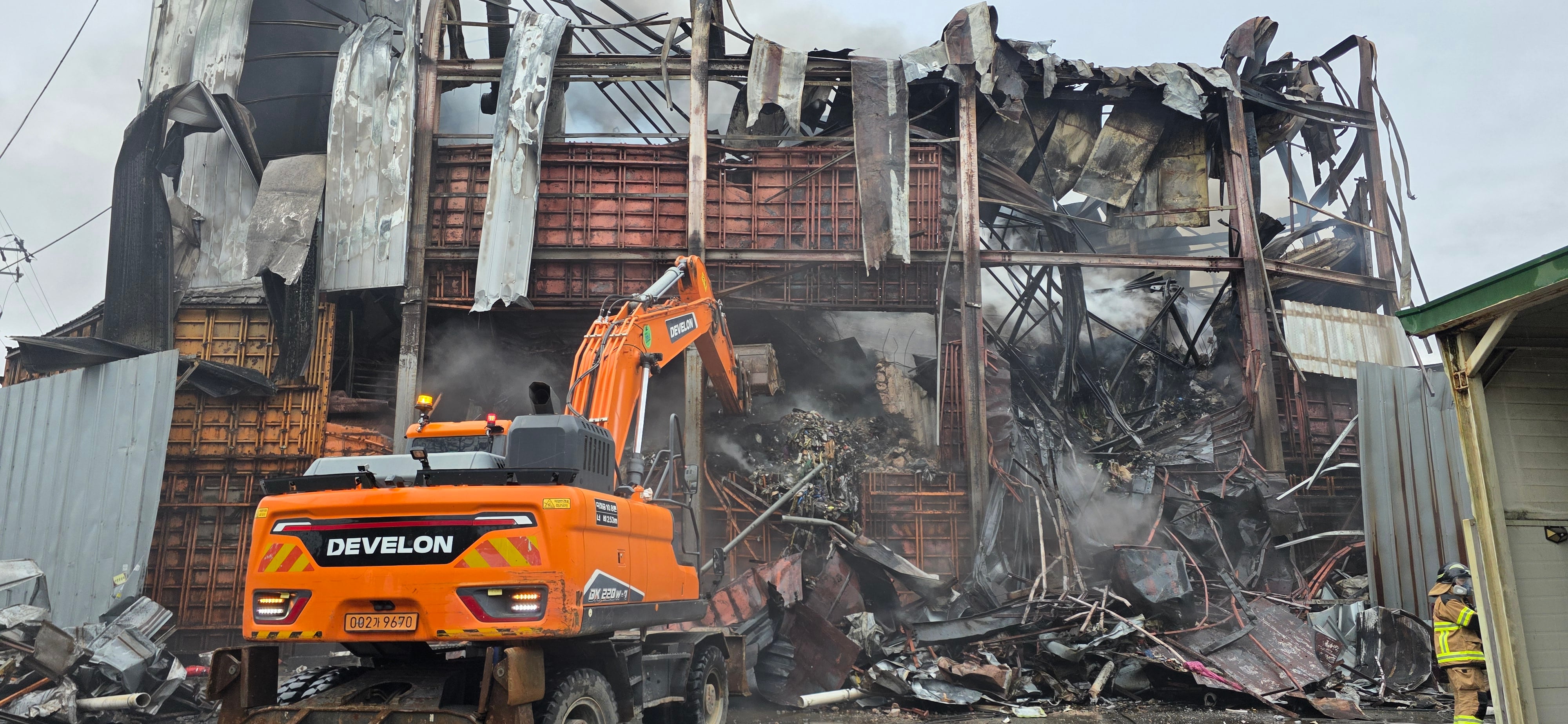 Main fire extinguished at waste facility; long suppression ahead