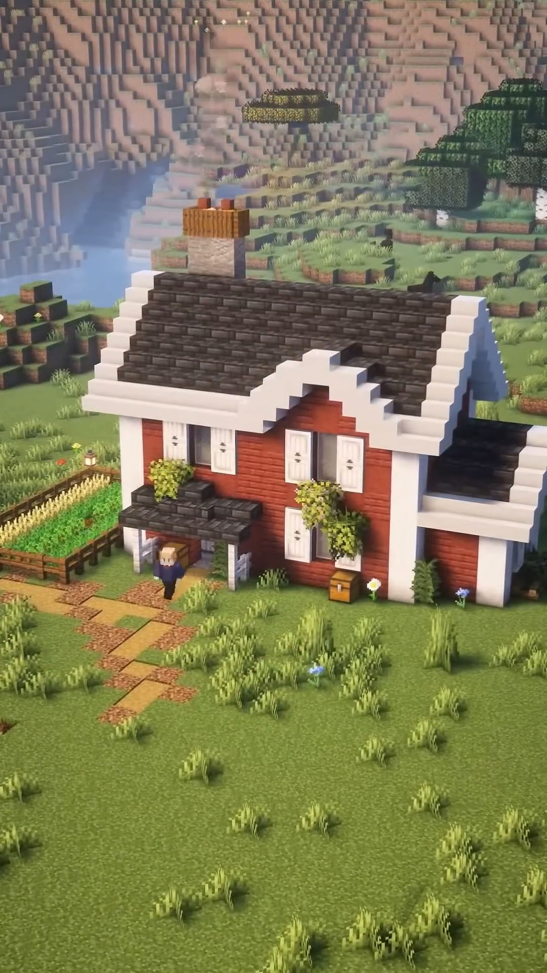 This Minecraft Swedish house looks like a cozy countryside escape