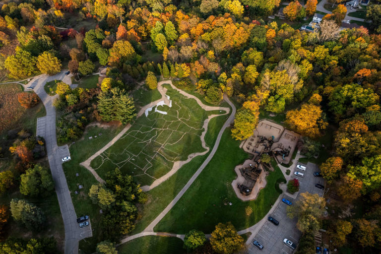 Walk across America: Giant US map at Michigan park offers coast-to ...