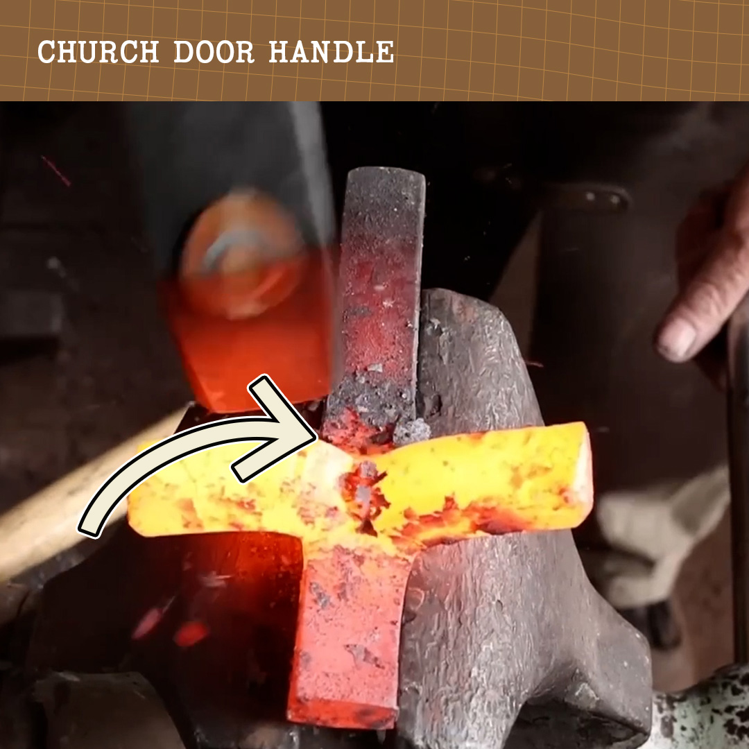 Forging a twisted church handle