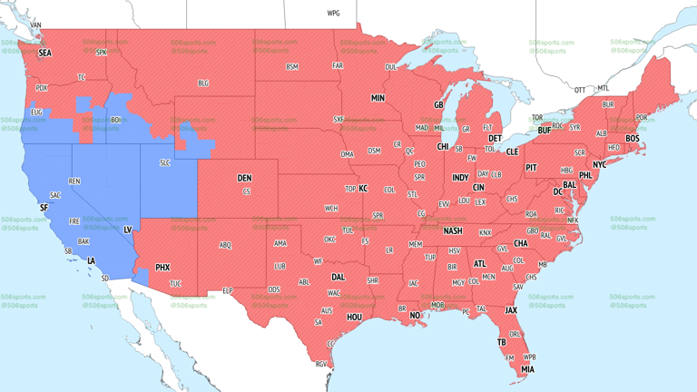 TV maps for week 7 of 2026 NFL games