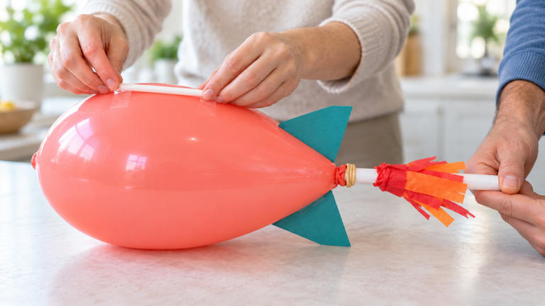 How to make a balloon rocket that travels along a string