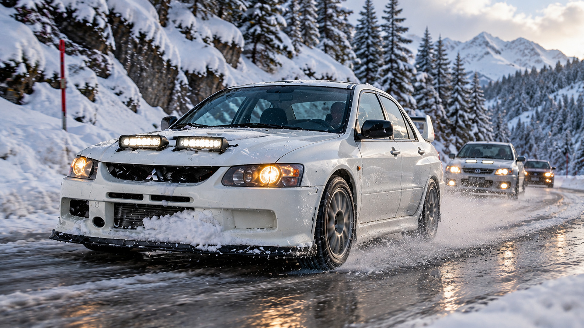 Mitsubishi Evo 5 RS takes one last snow drive before restoration