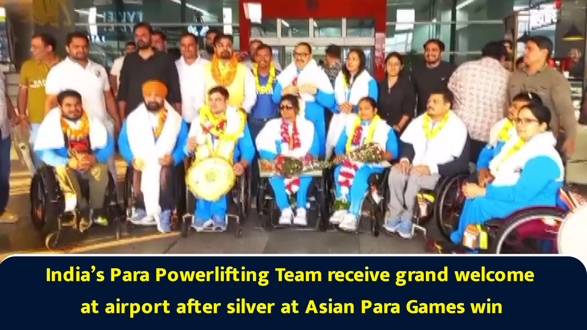 India’s Para Powerlifting Team receive grand welcome at airport after ...