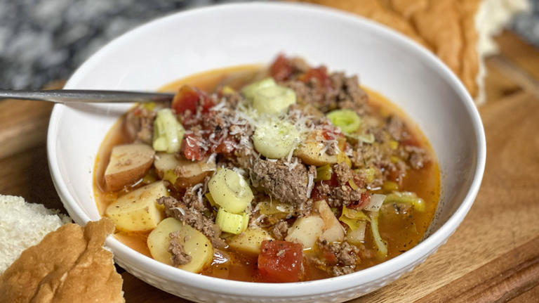 Turn 2 pounds of ground beef into a hearty and customizable beef stew