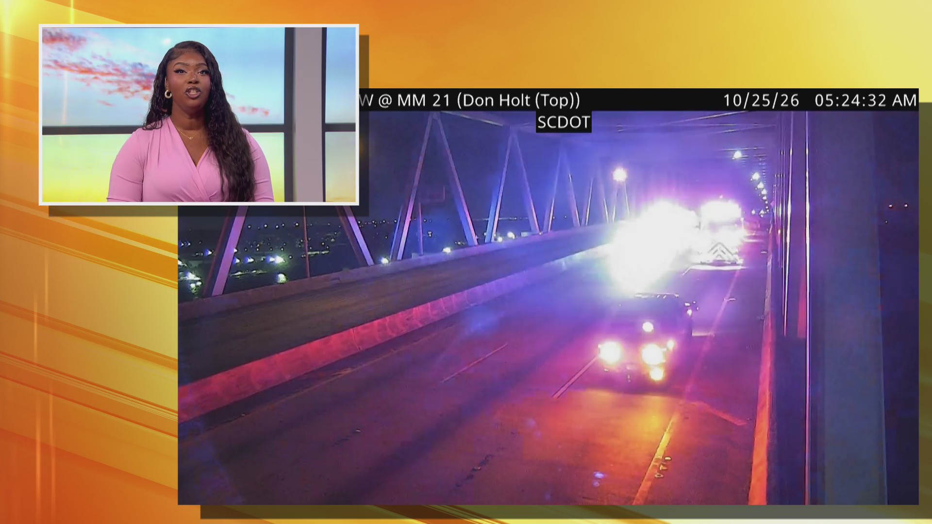 Police close Don Holt Bridge after overnight crash
