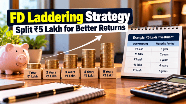 FD laddering explained: How splitting ₹5 lakh across multiple fixed ...