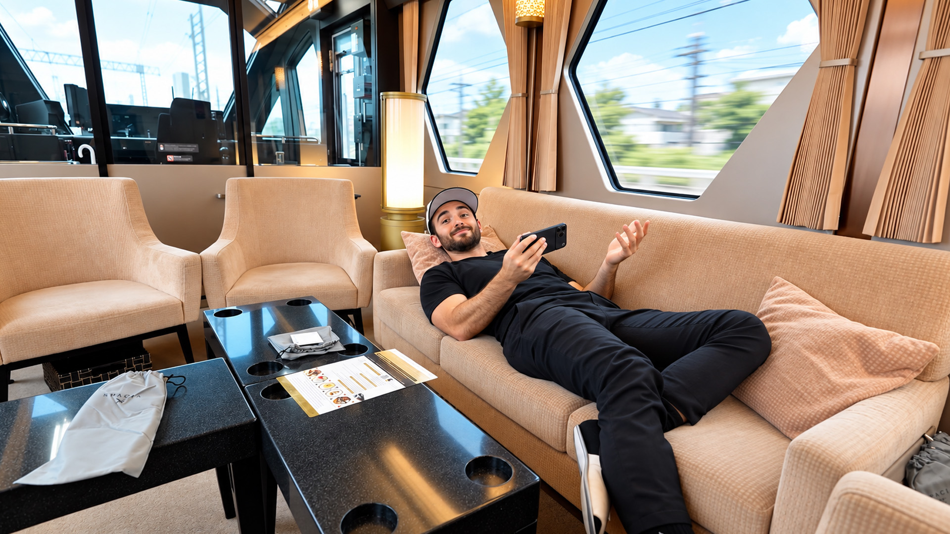 What do you get inside Japan's luxury first class train?