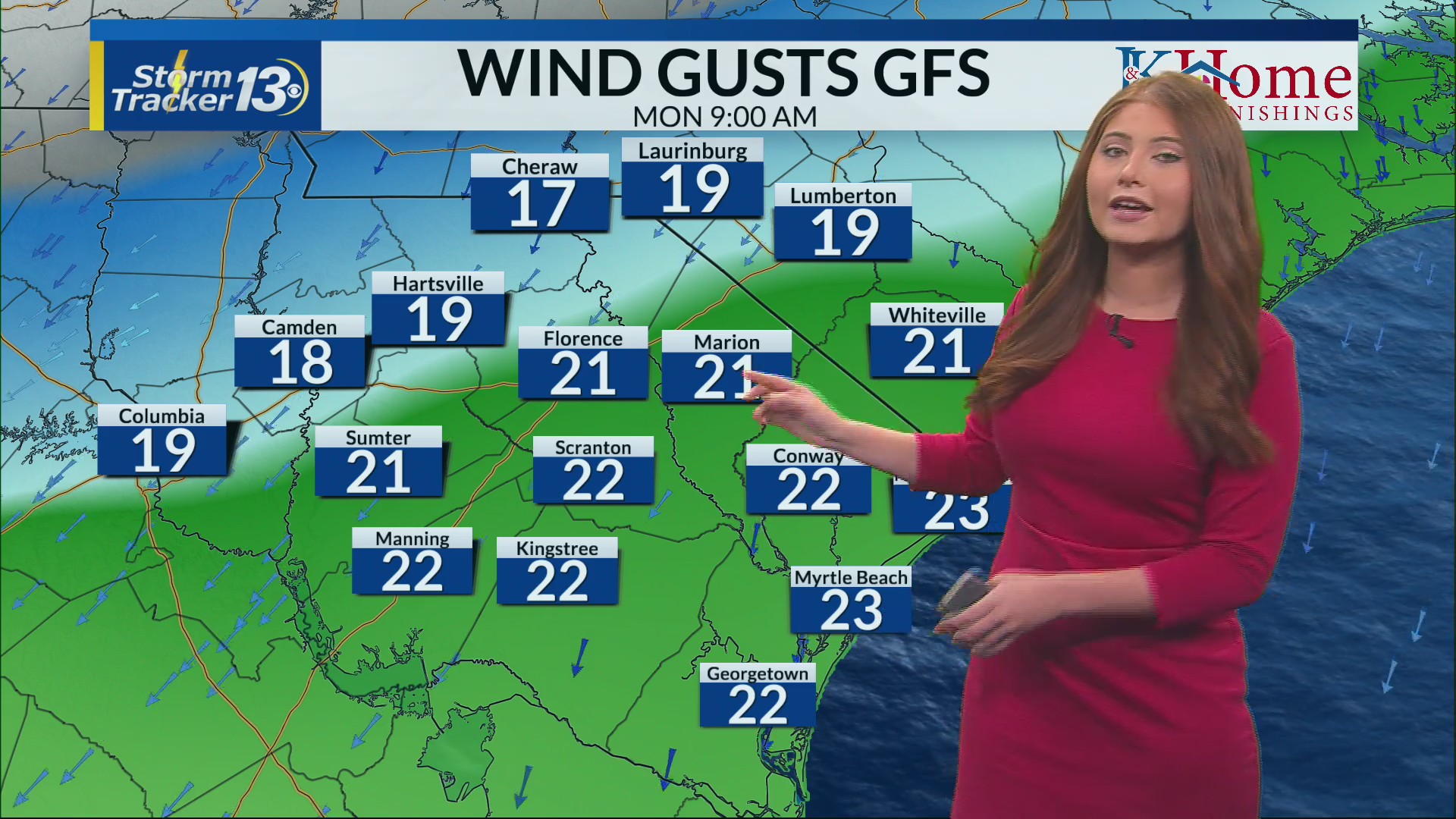 Another breezy day, staying mild
