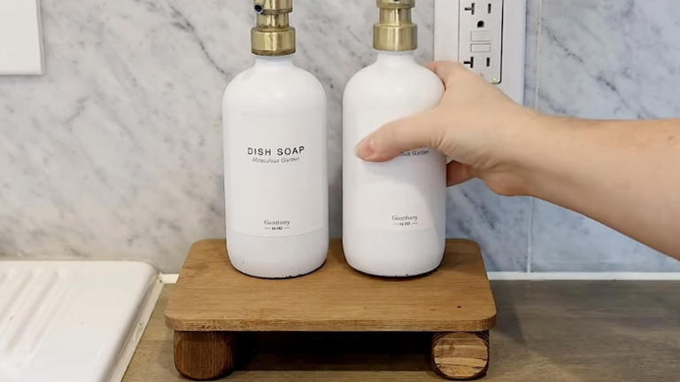 Keep kitchen counters clean with a simple Dollar Tree DIY
