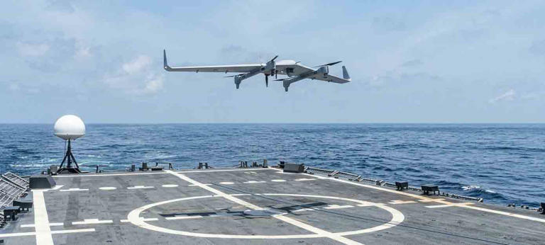 Turkey tests Kalkan drone aboard frigate in the Indian Ocean