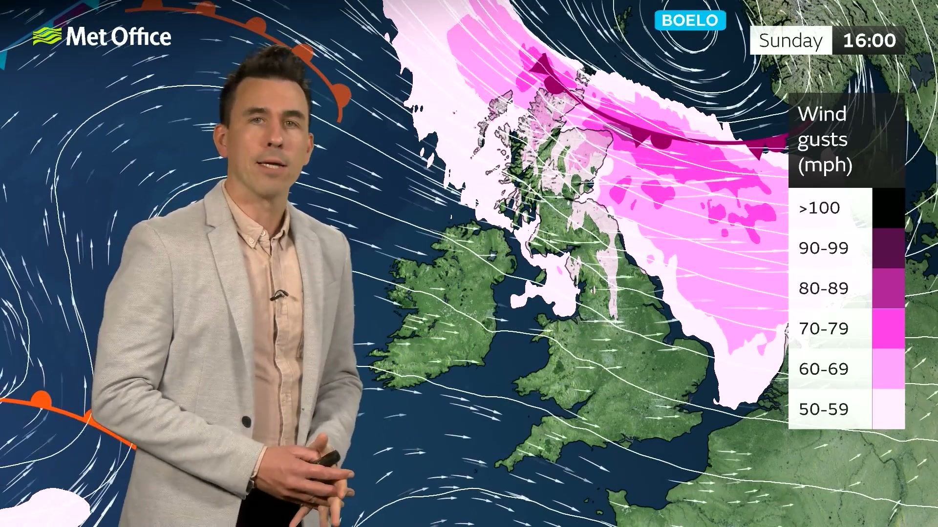 Met Office: Sunday weather forecast as Storm Boelo batters UK