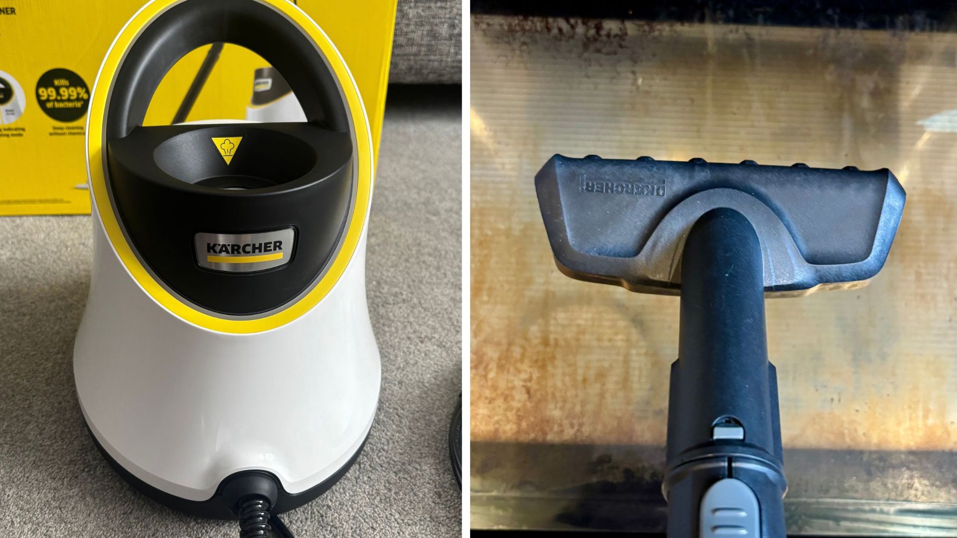I tested this Kärcher steam cleaner in my home, and it blasted away ...