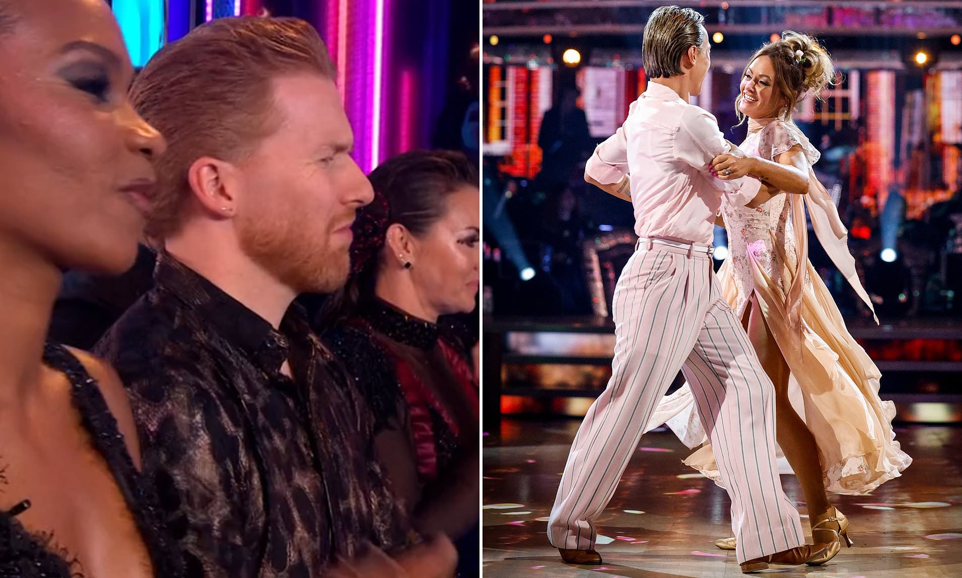 Strictly fans baffled as Neil Jones is caught pulling 'disgusted' face at Jaime Winstone