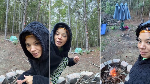 Off-grid creator wakes up freezing, finds everything soaked, and still ...