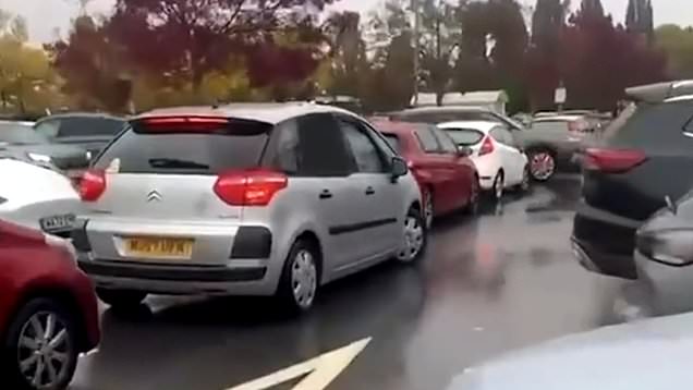 Supermarket car park gridlocked as 'panic buyers' leave shelves 'empty ...