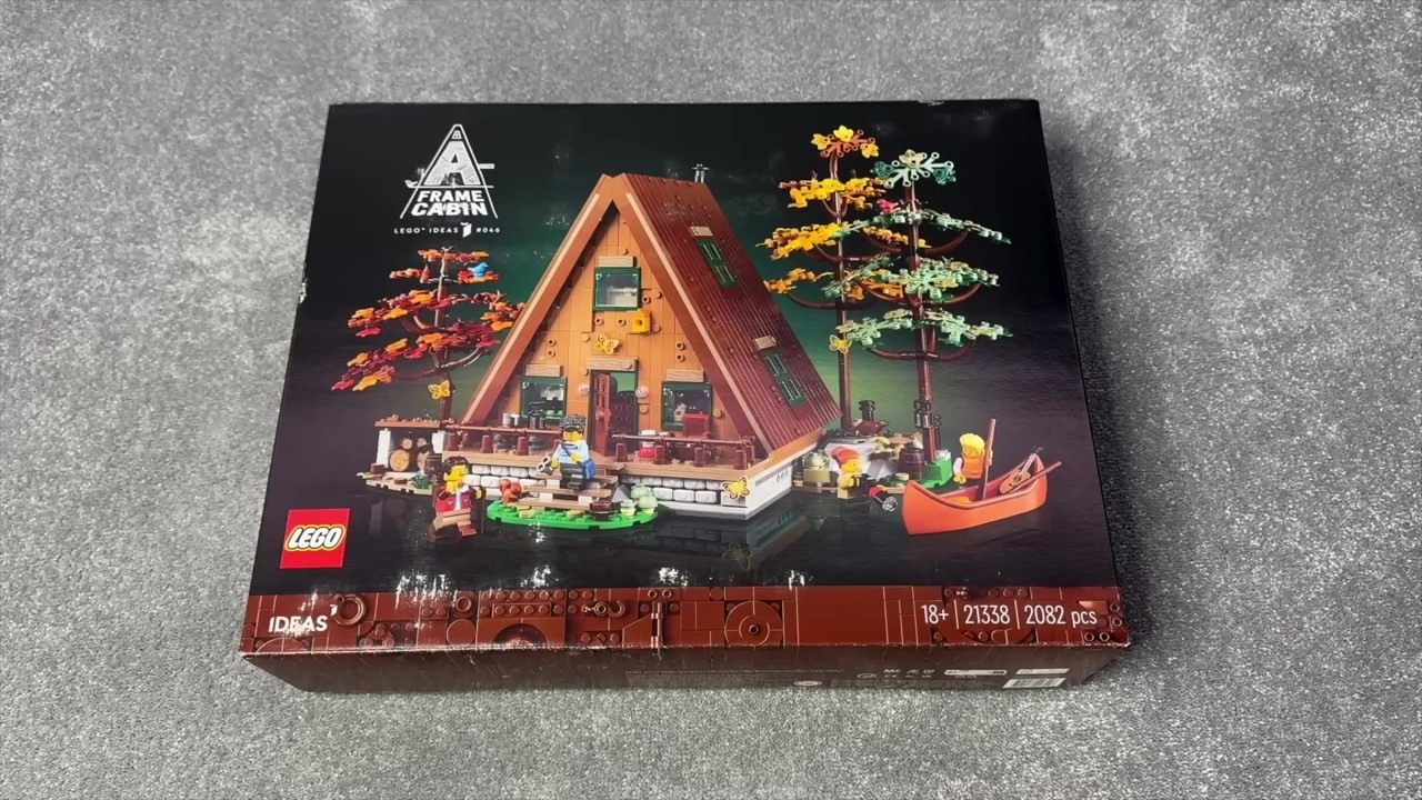 LEGO A-frame cabin's paper bags mark a packaging change