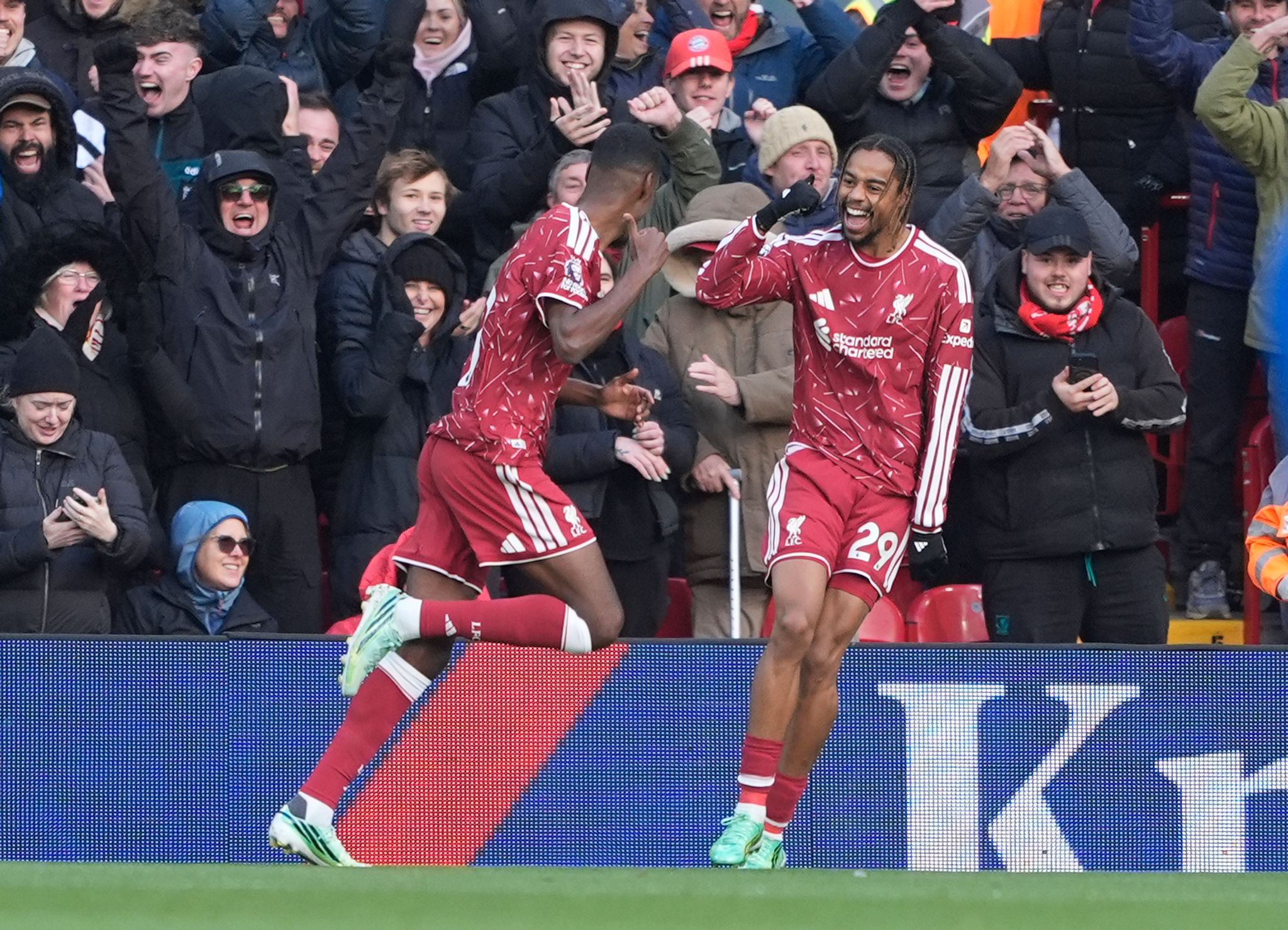 Iraola happy after his first league win at Anfield as Liverpool boss