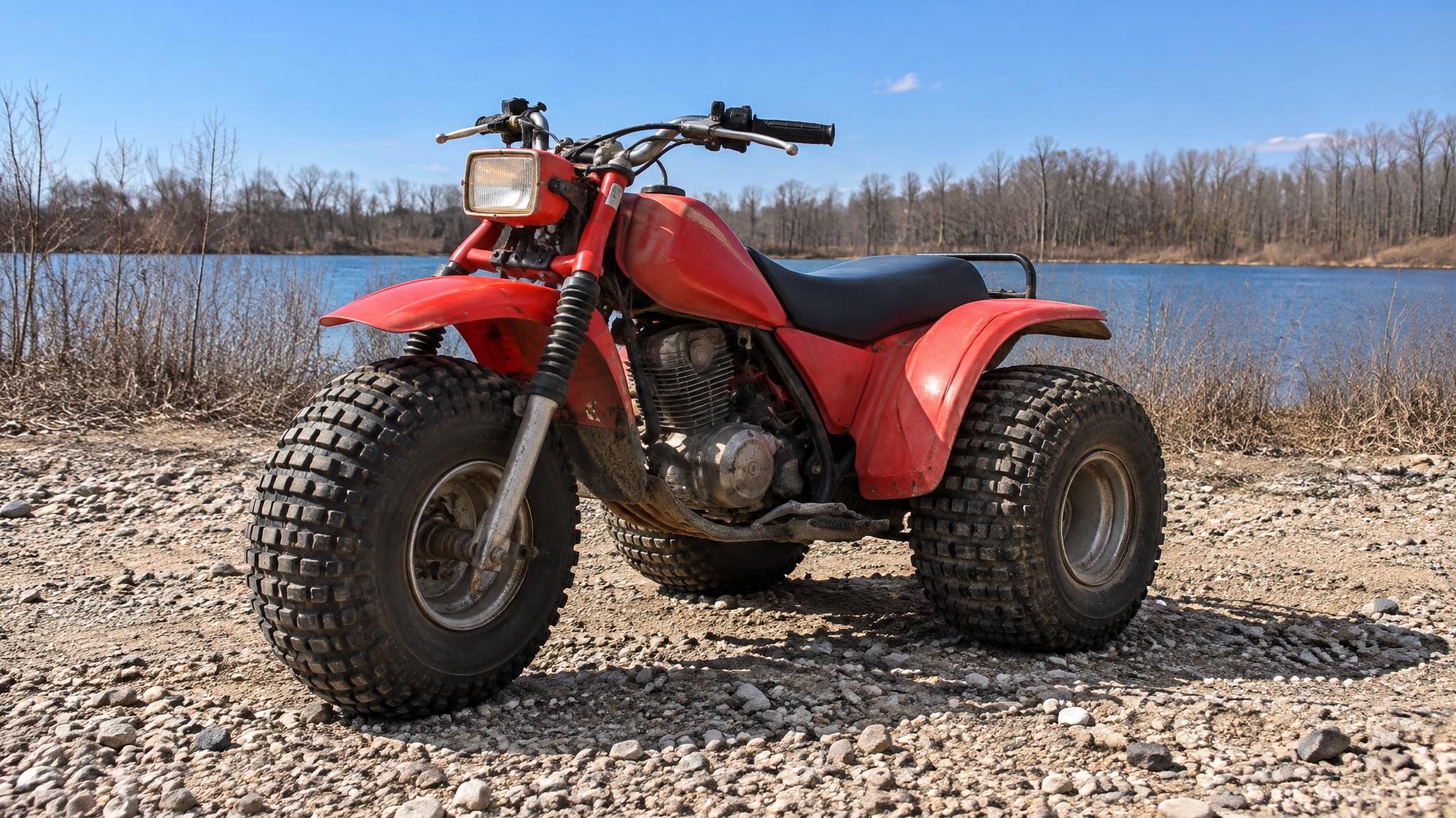 Two 1985 Honda ATCs get inspected and ridden, with clutch slip fixed ...
