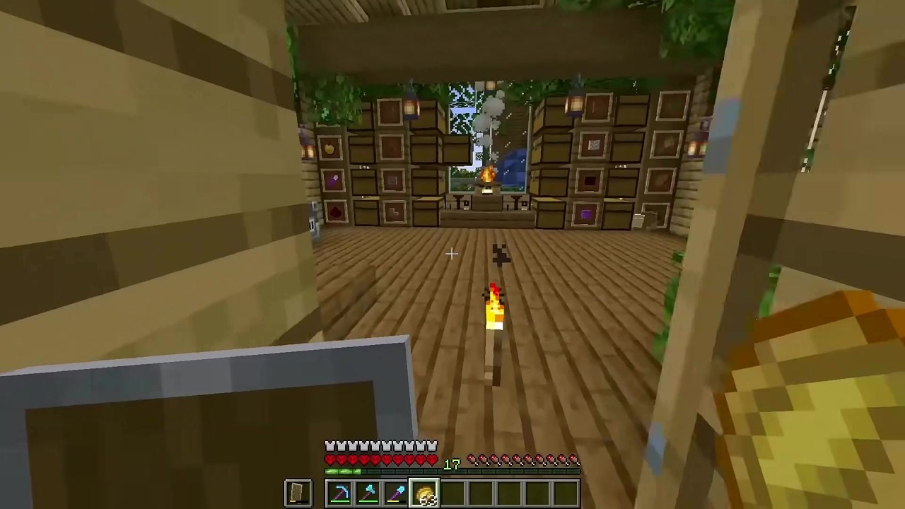 aCookieGod builds an animal barn in Minecraft hardcore