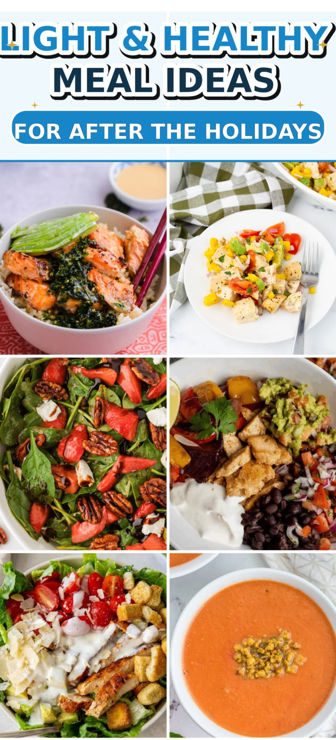 Light & healthy meal ideas for after the holidays