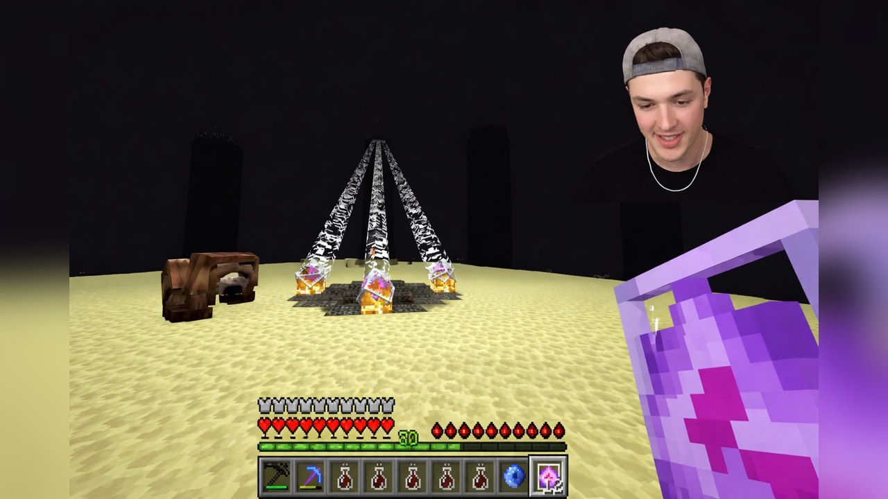 BeckBroJack hatches four elemental dragon eggs in Minecraft