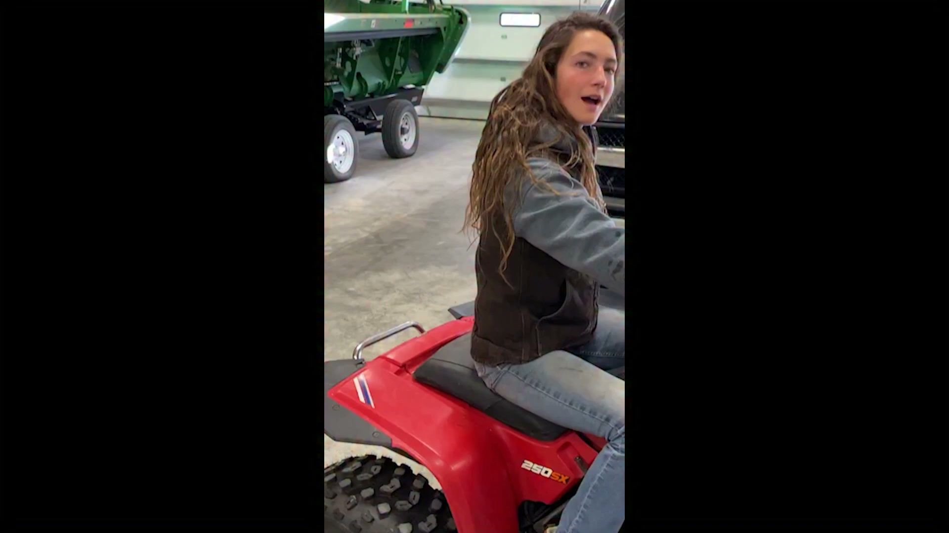Driving a combine at 7 mph