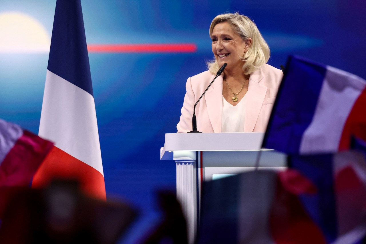 Le Pen pitches herself as France's unifier after another weekend of protests