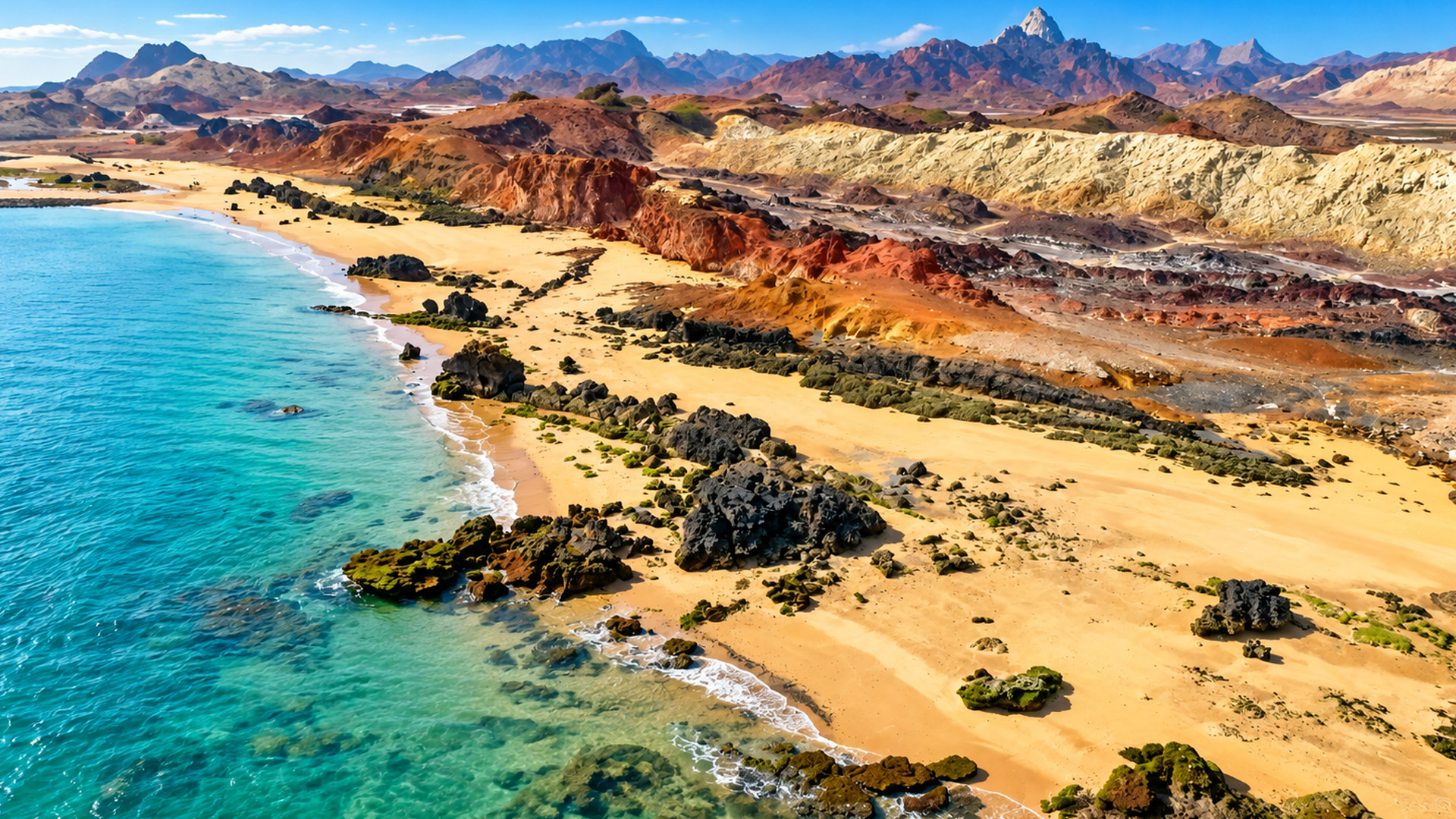 What makes this remote Iranian island so colorful?