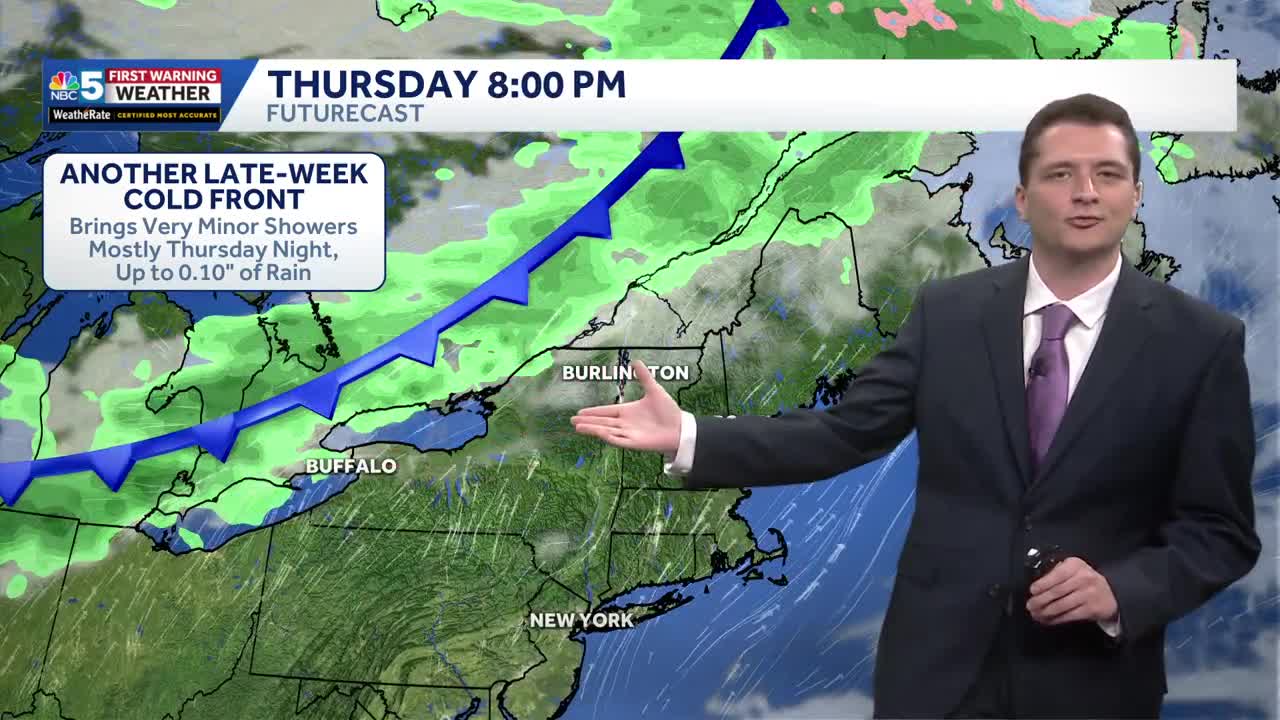Turning cloudier Monday, a light shower possible near the Canadian ...