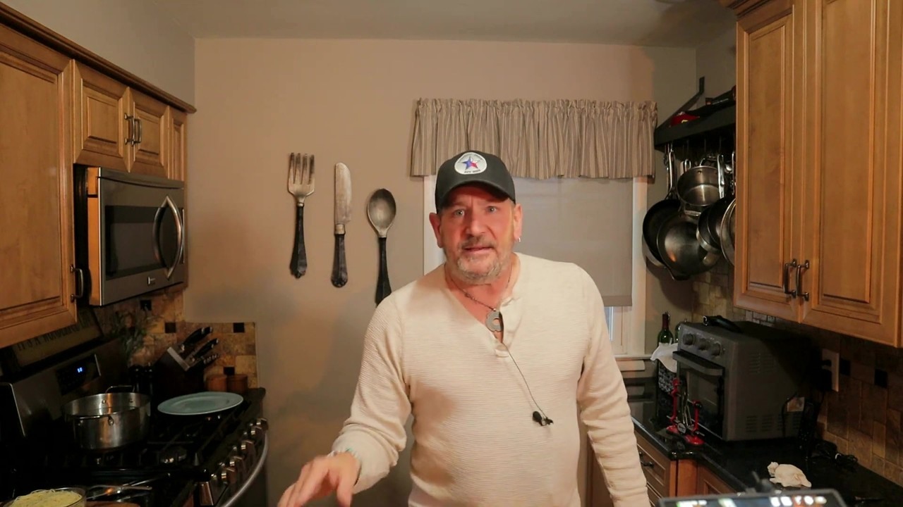 Tommy cooks shrimp scampi in one unedited take