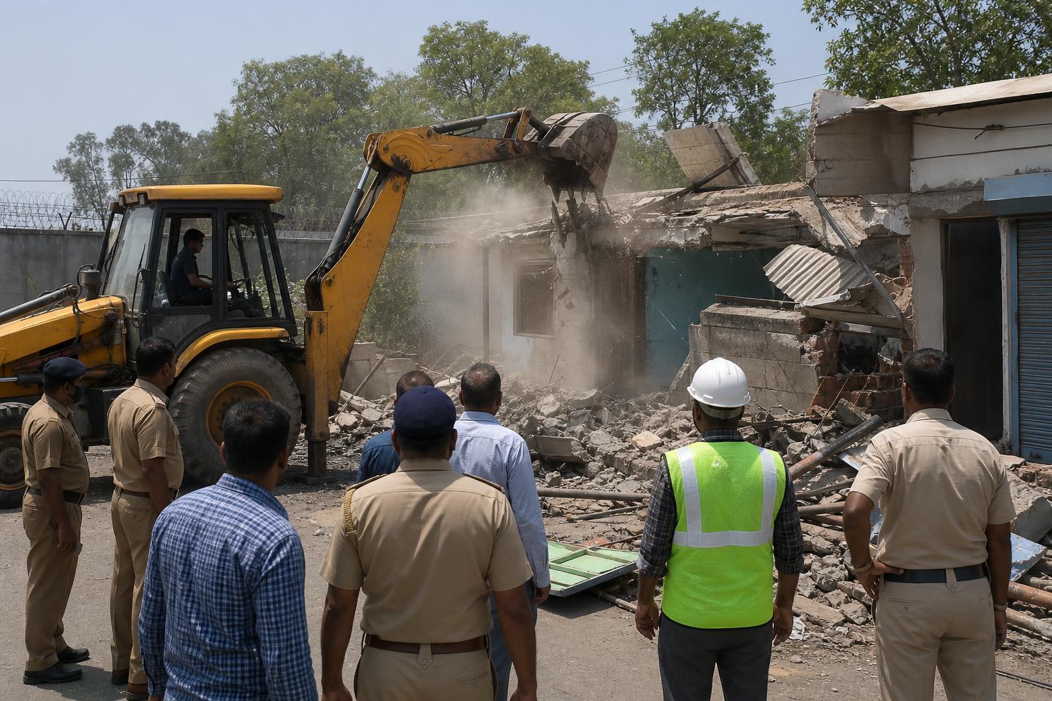 PMC razes illegal structures near Air Force Station