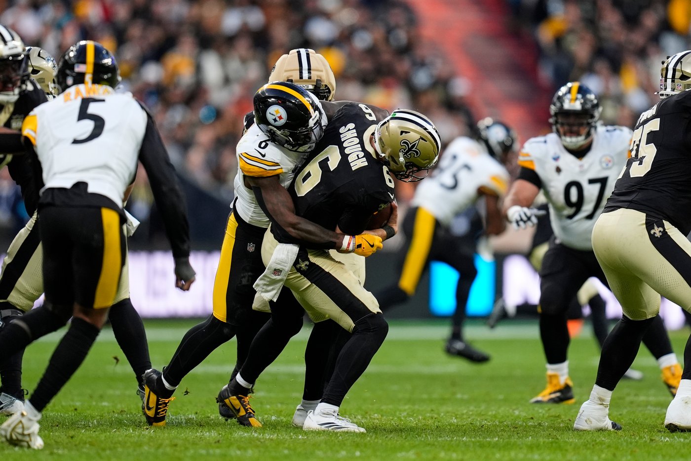 Saints rush for just 18 yards in 16-10 loss to Steelers to spoil their ...