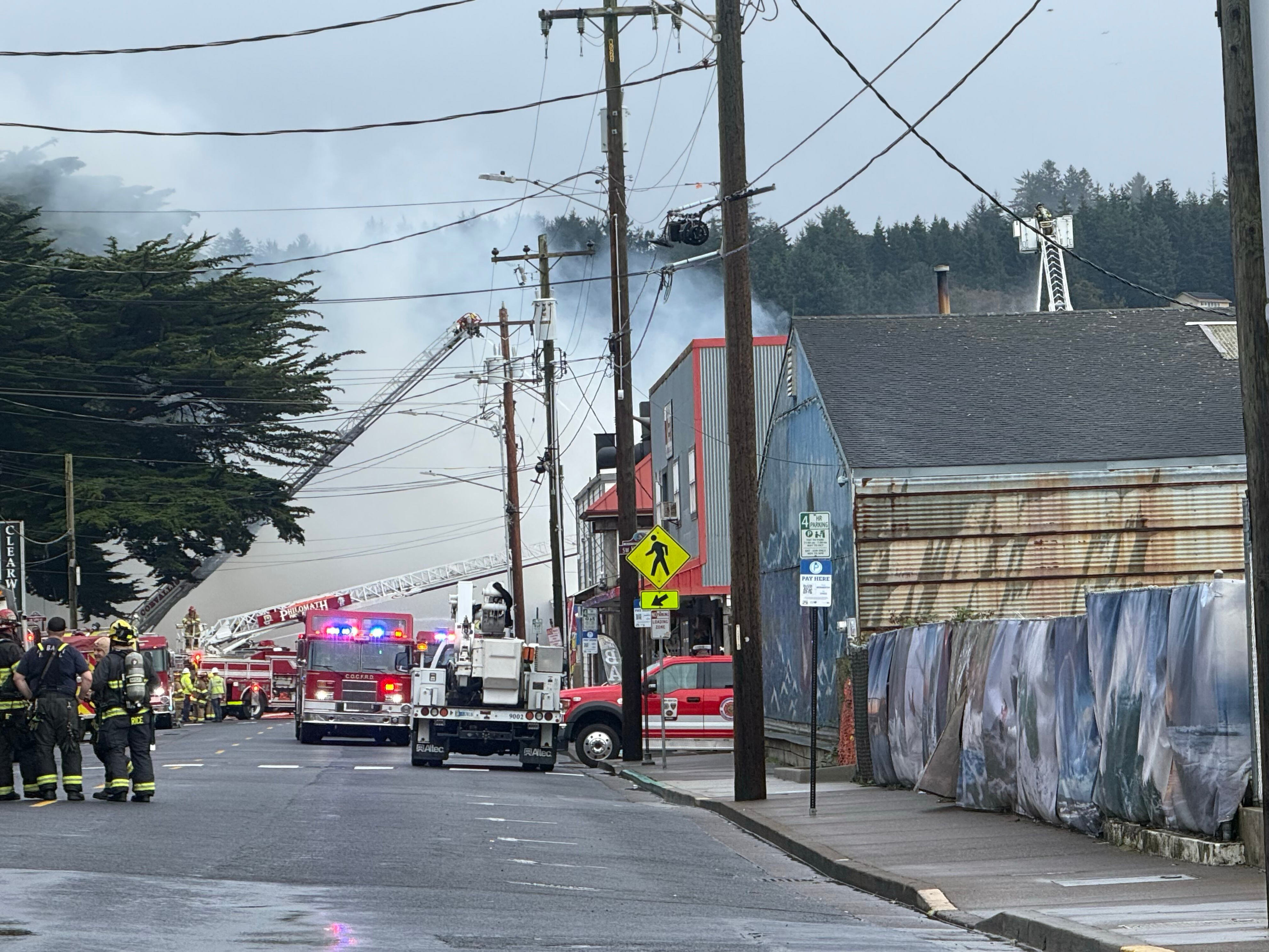 Crews battle large fire at Pacific Seafood plant on Newport Bayfront ...