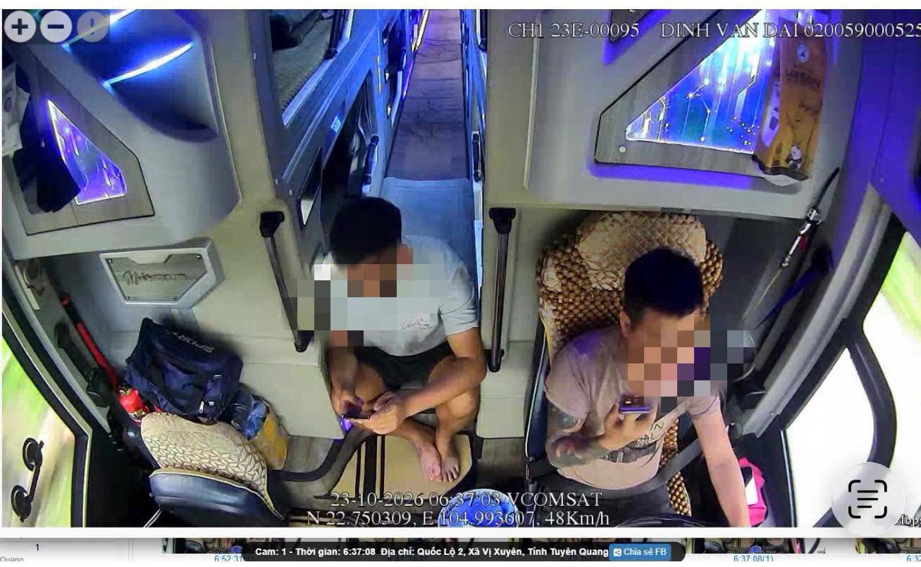 Từ dữ liệu camera hành trình, công an xử phạt 2 lái xe khách