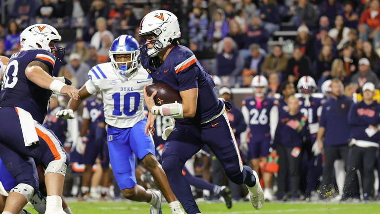 PFF grades and snap counts for Virginia football in their home loss to Duke