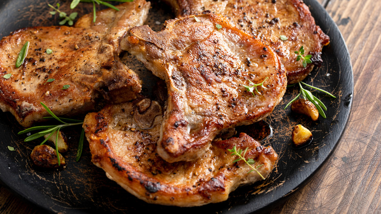 Marinate pork chops in this classic steak sauce for tangy, savory flavor