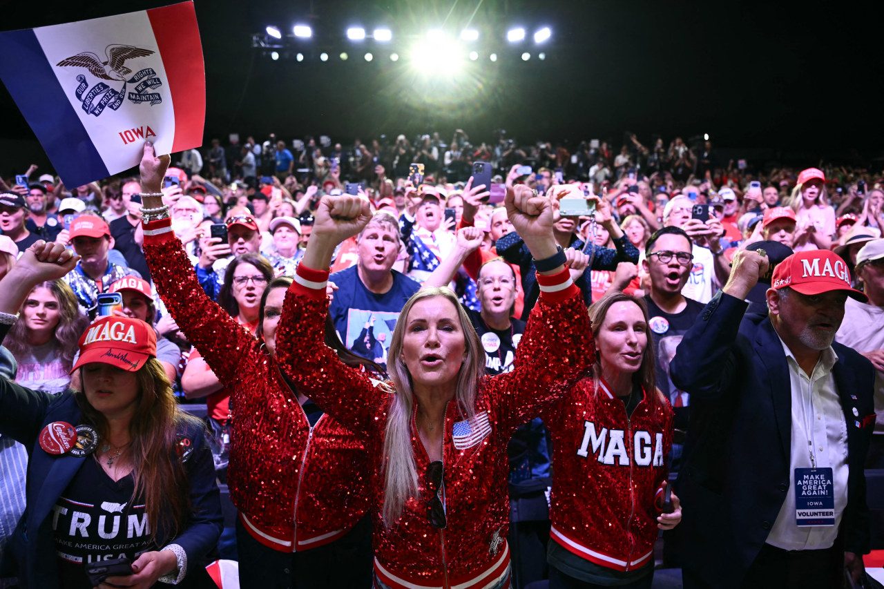 A midterm election campaign rally in Sioux City, Iowa.