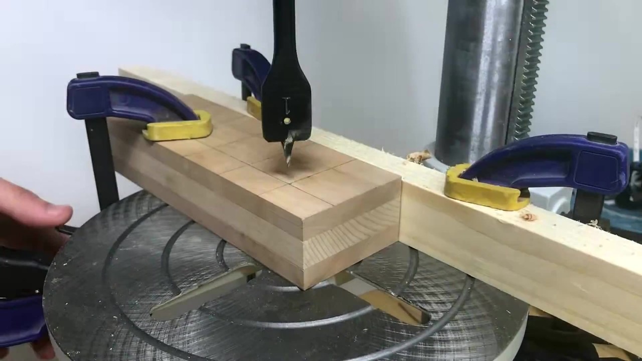 Beech and pear scraps become a workshop accessory